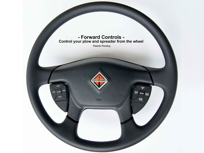 Forward controls on steering wheel